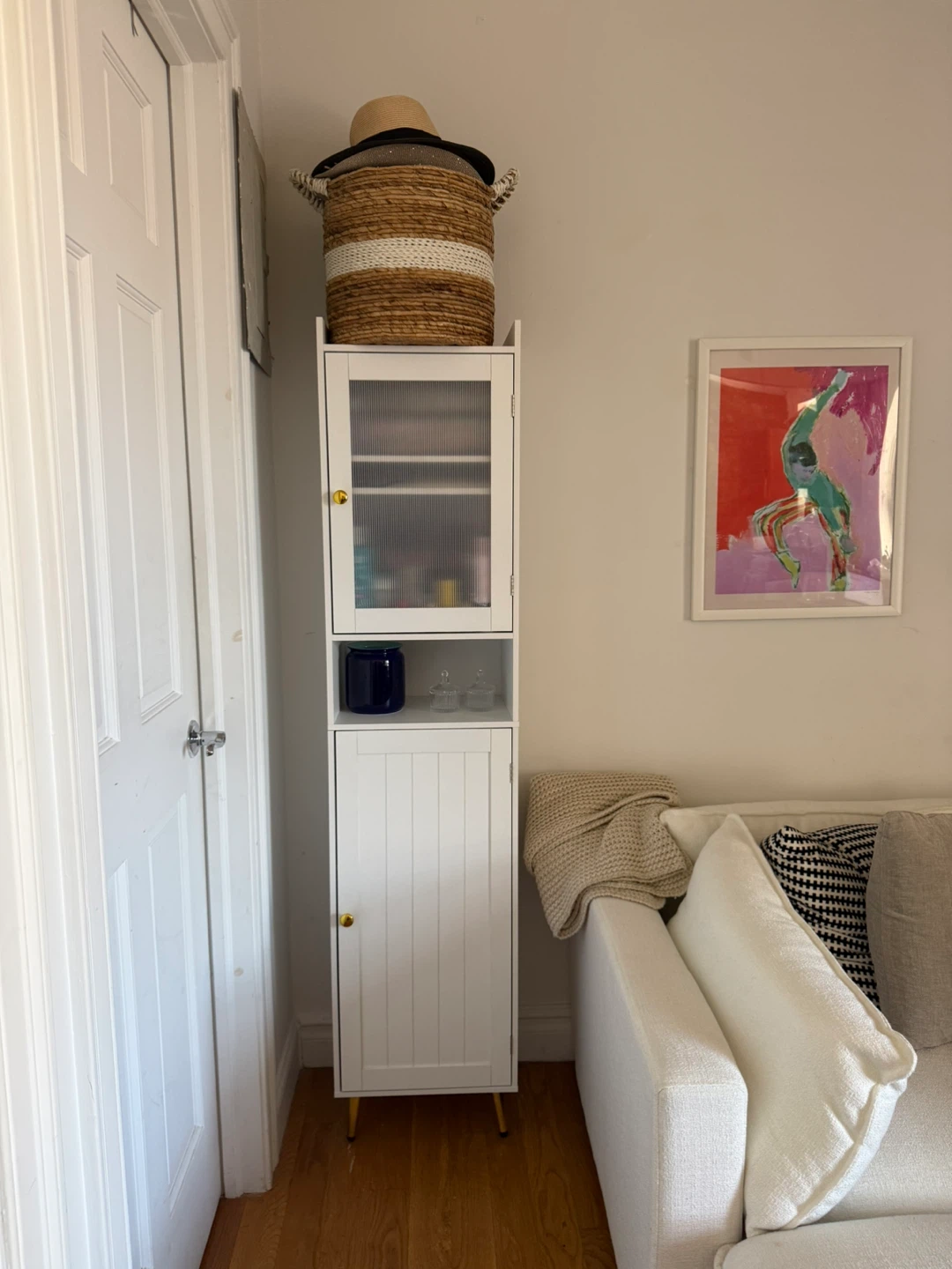 Tall White Storage Cabinet - photo 5
