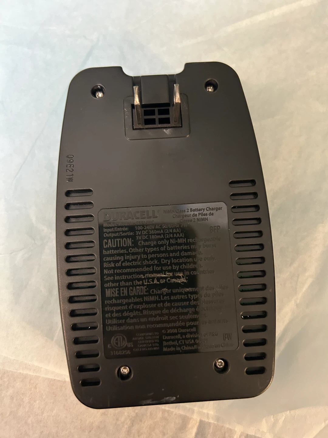 Duracell NiMH Battery Charger - photo 3