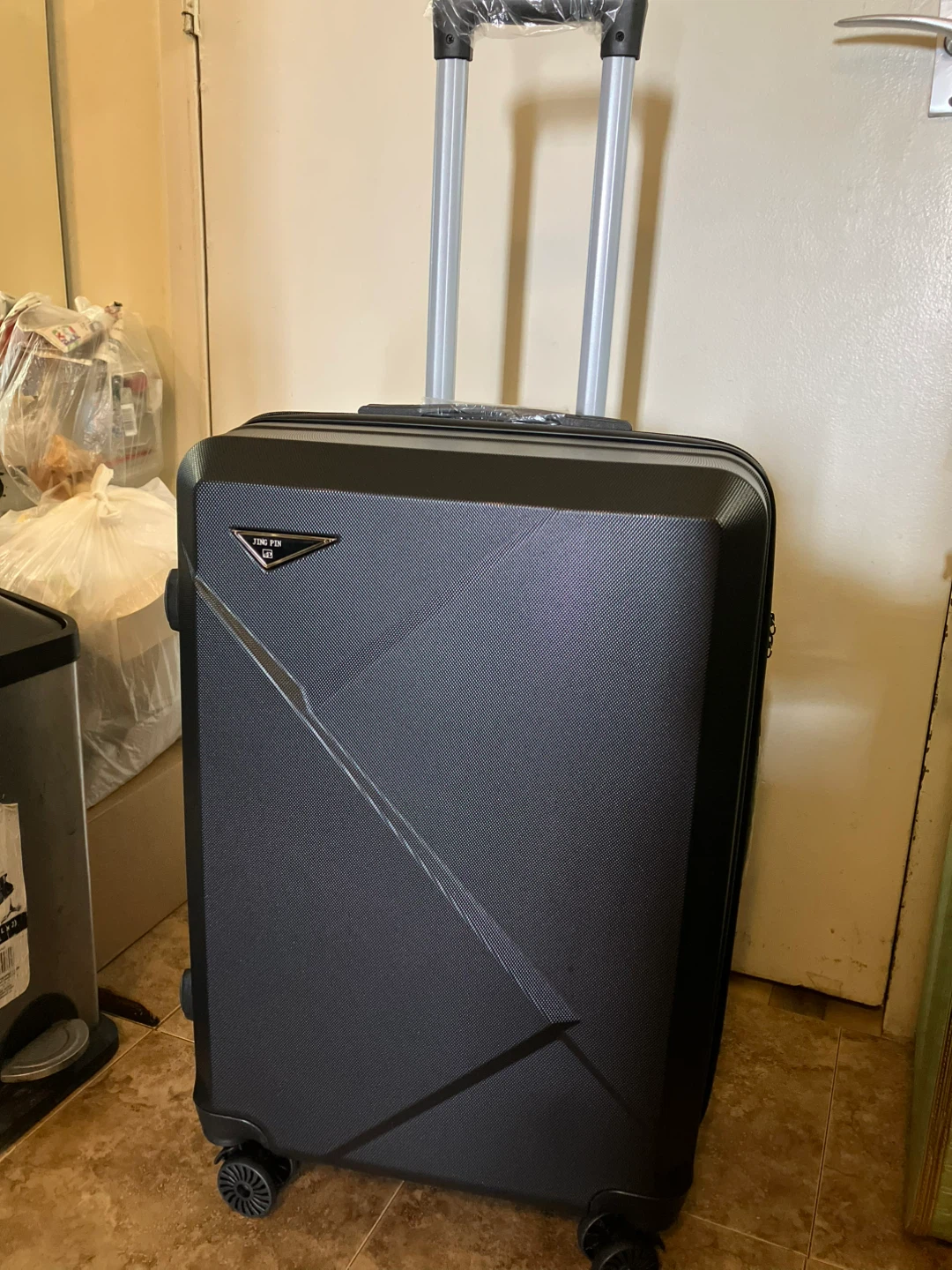 New-24” Black Carry-On Suitcase with Wheels