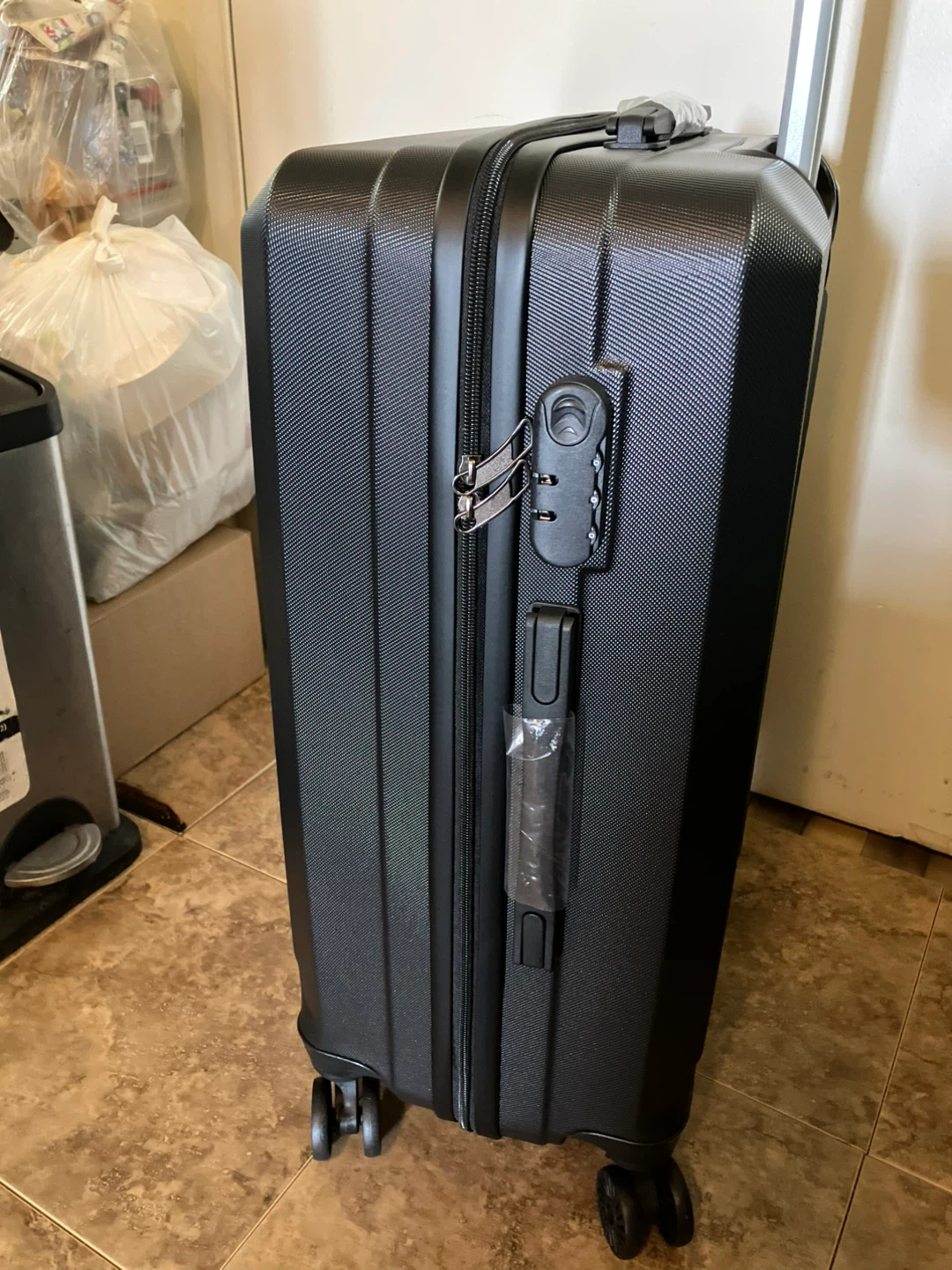 New-24” Black Carry-On Suitcase with Wheels - photo 2