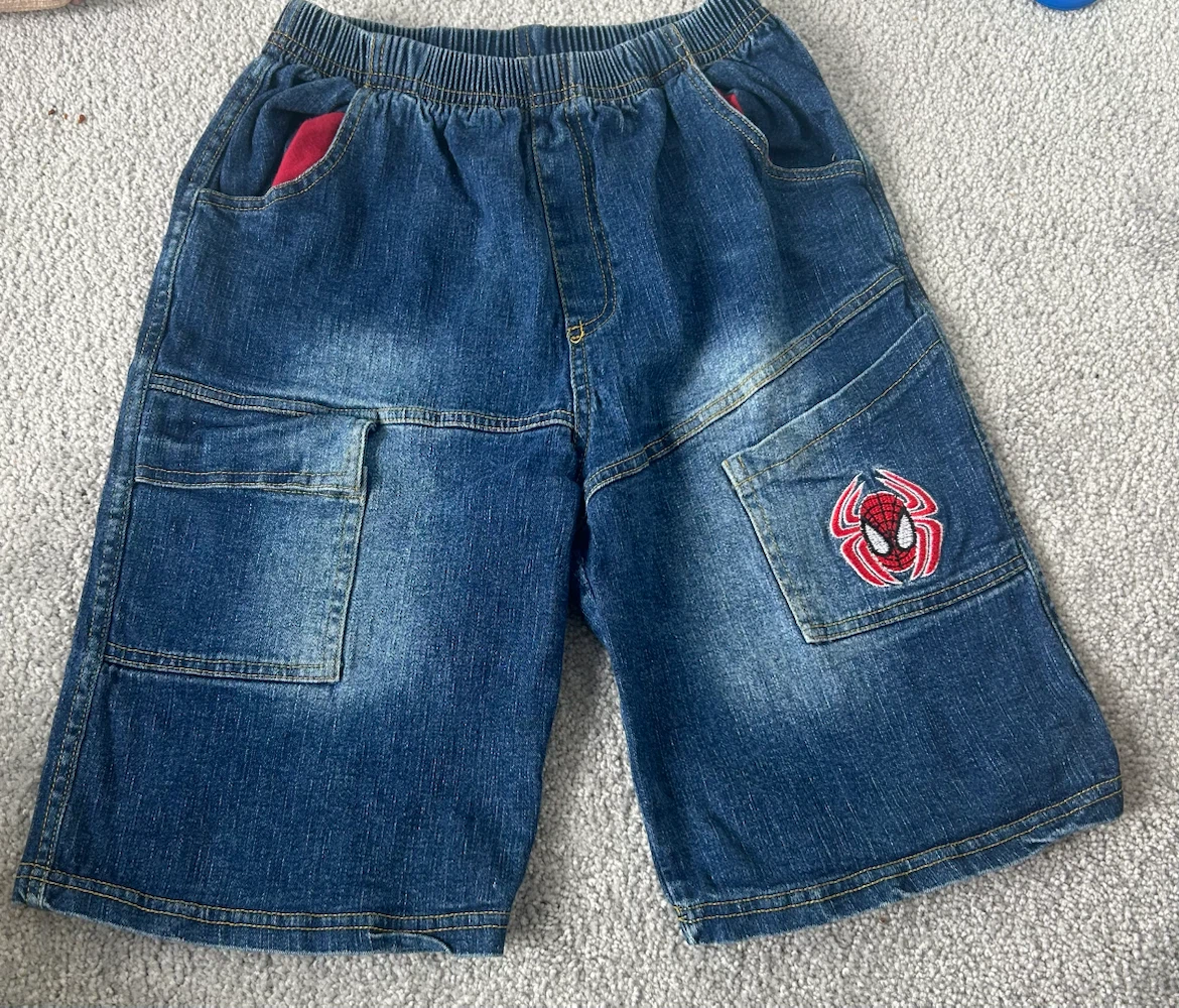 Boys Spiderman Denim Shorts