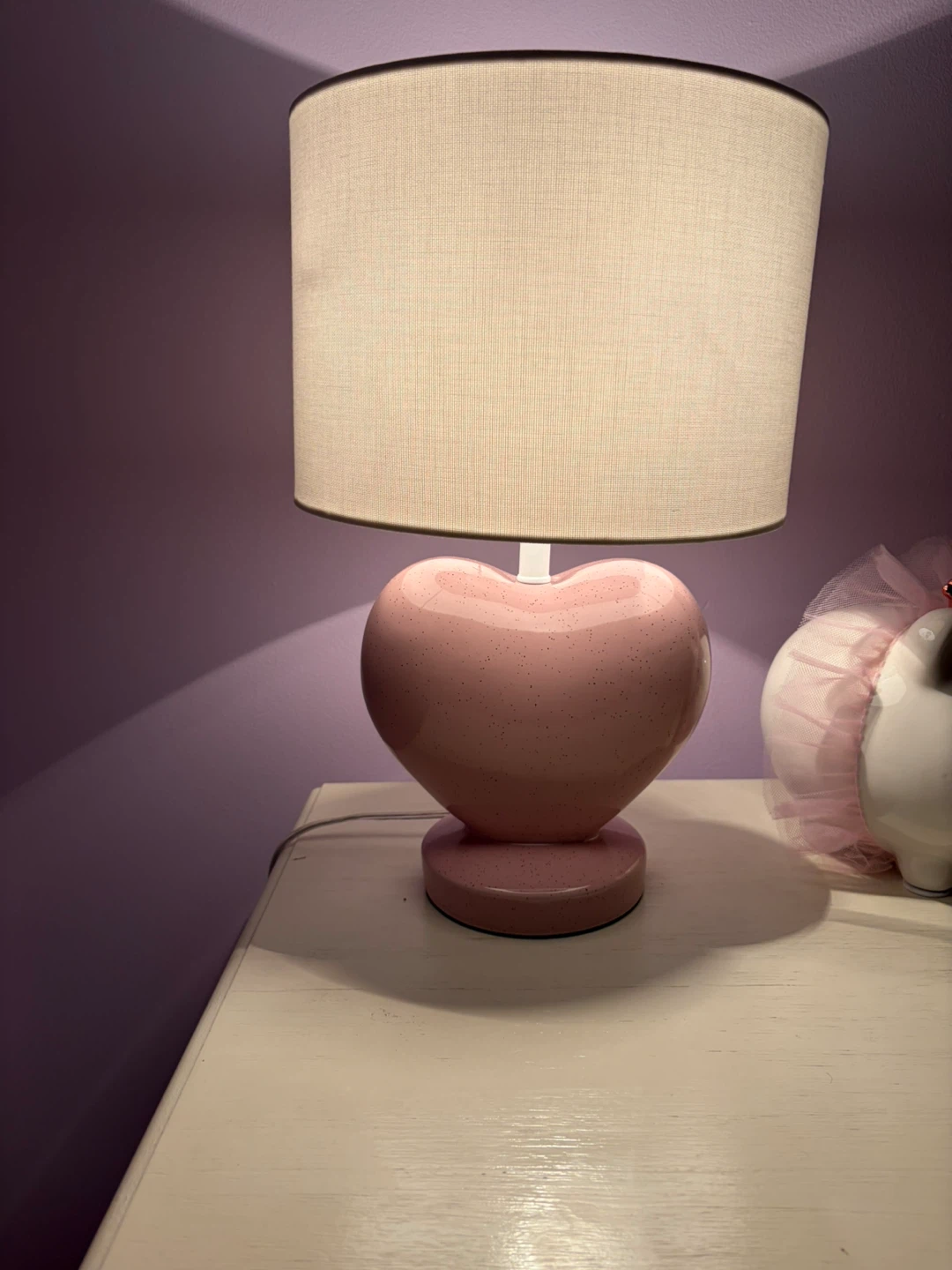 Pink Heart Shaped Table Lamp - photo 4