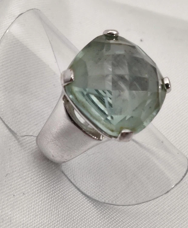 Retired Swarovski Aquamarine Crystal Ring - photo 2