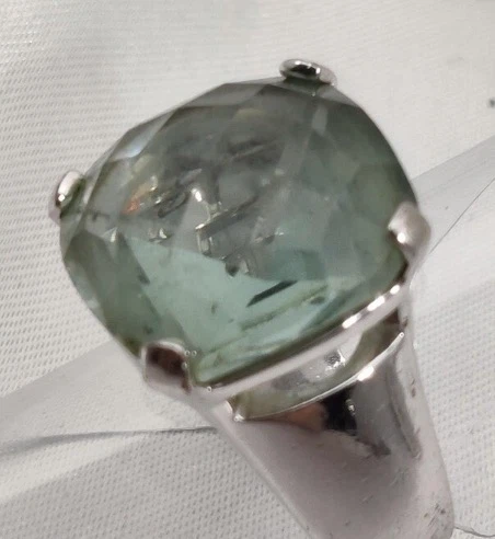 Retired Swarovski Aquamarine Crystal Ring - photo 3