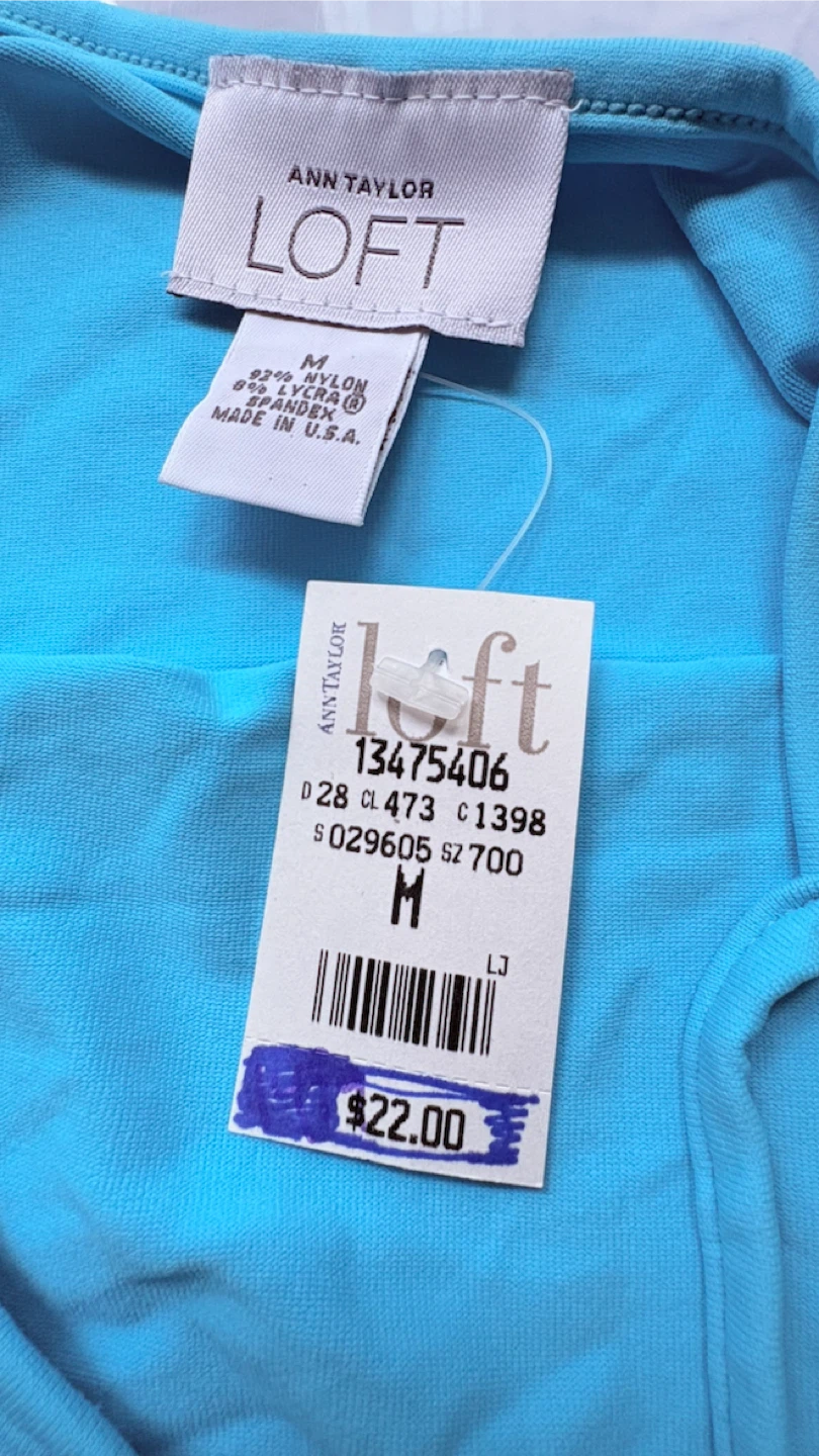 Ann Taylor Loft turquoise Spaghetti Strap Tank Top - Size M - photo 5
