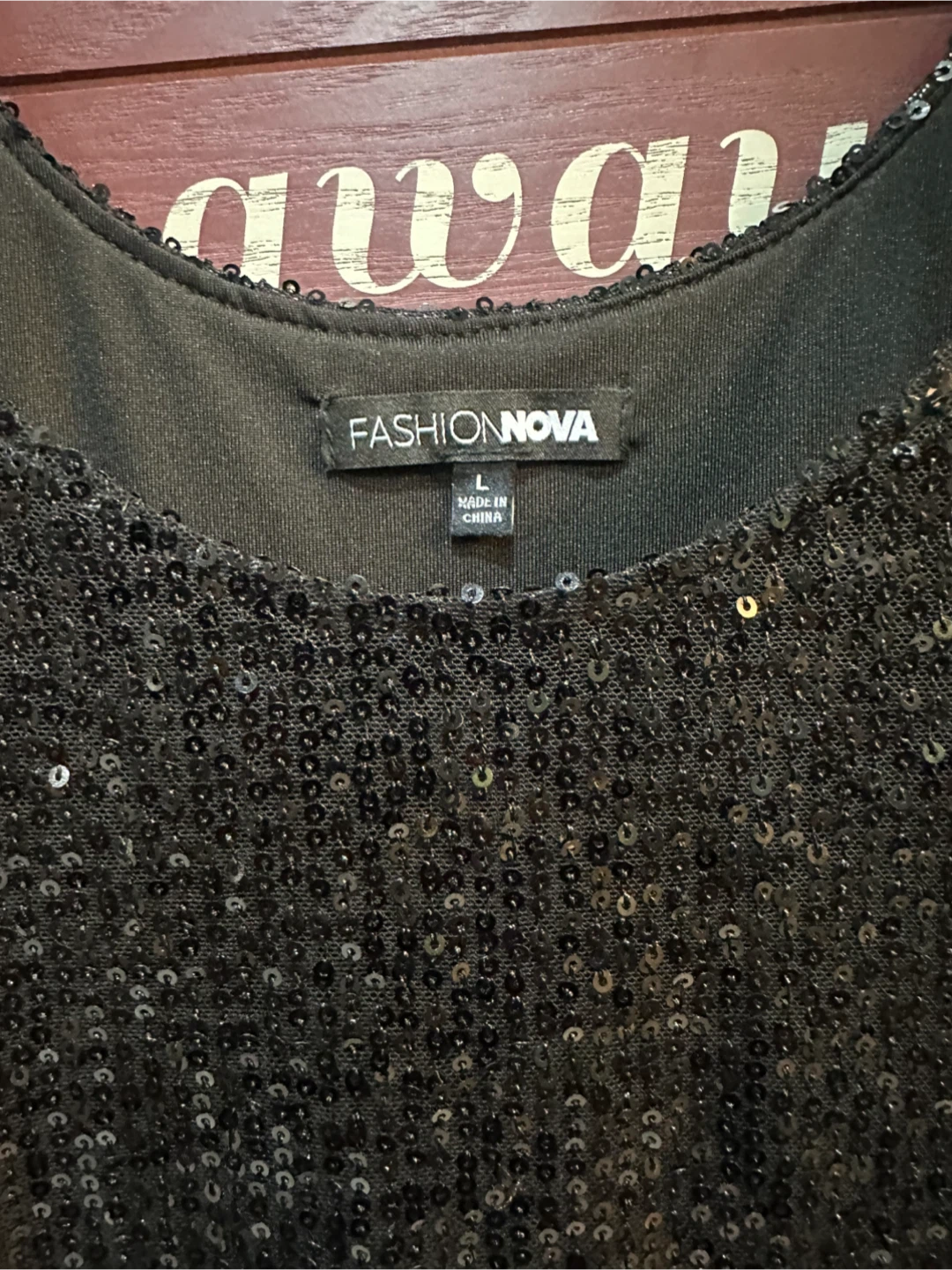 Fashion Nova Black Sequin Mini Dress Size L - photo 3