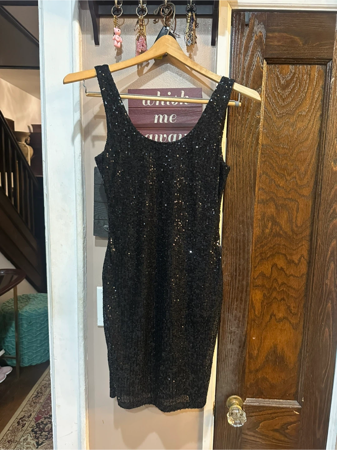 Fashion Nova Black Sequin Mini Dress Size L - photo 5