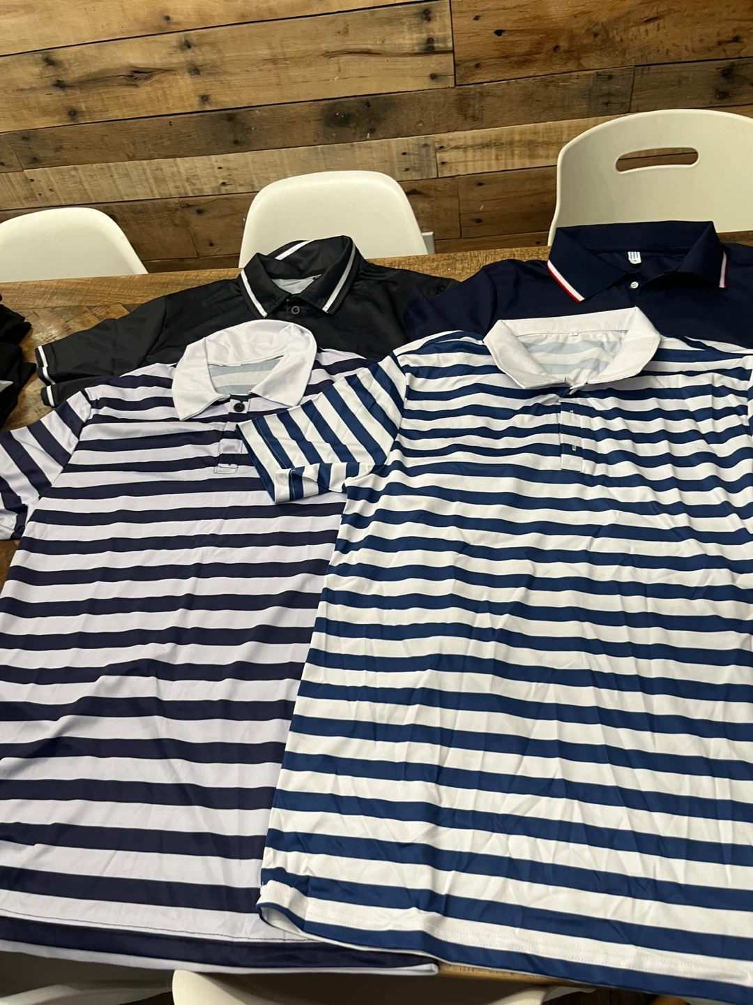 Assorted men's short sleeve polo shirts