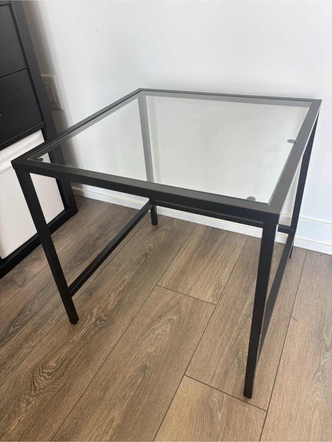 MOVING OUT SALE Glass and Metal Coffee Table