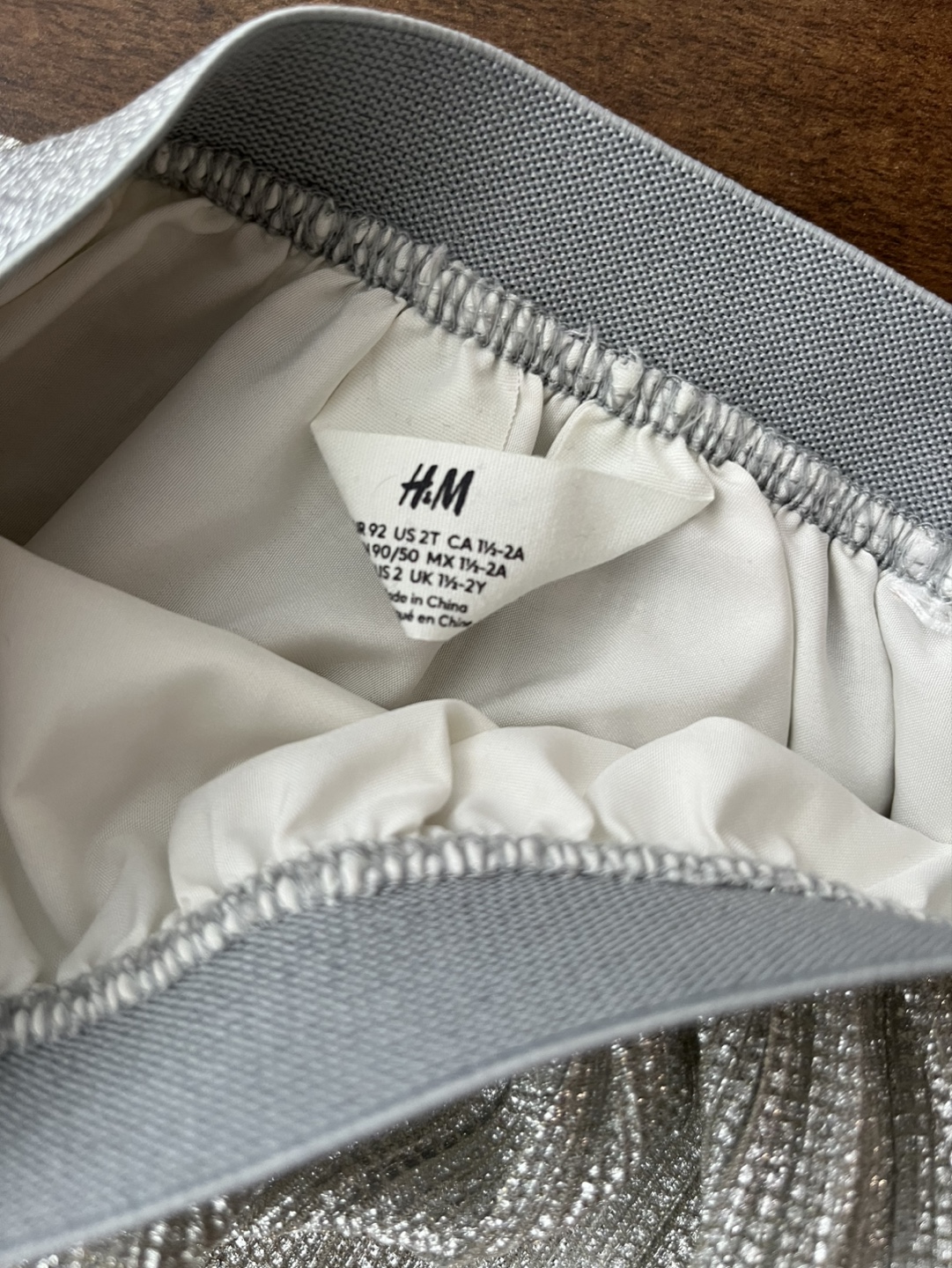 H&M Silver Pleated Skirt Size 2T - photo 2