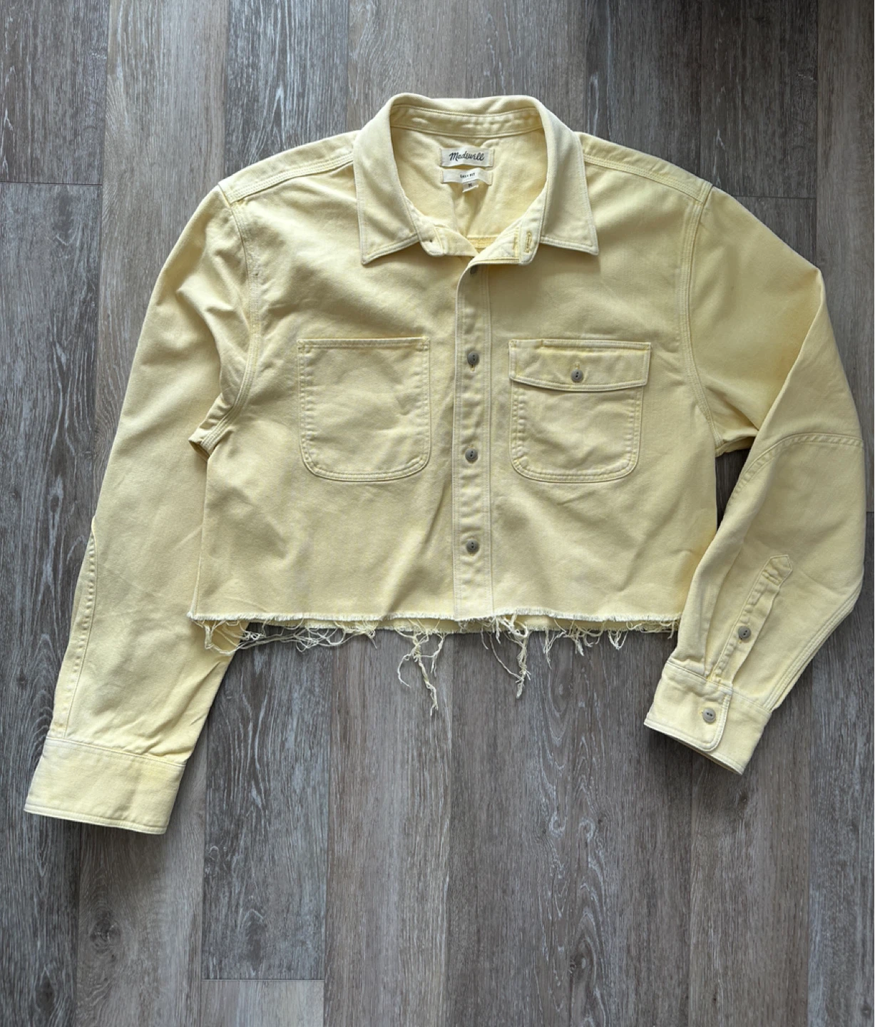 Madewell Yellow Easy Fit Cropped overcoat/Jacket