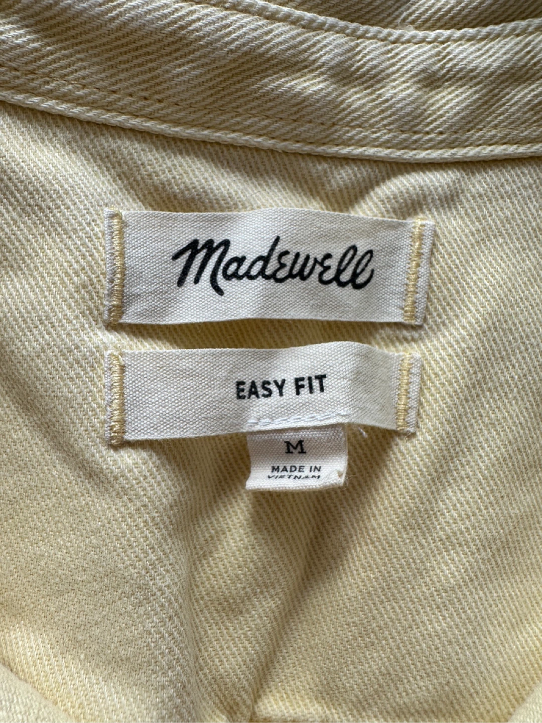 Madewell Yellow Easy Fit Cropped overcoat/Jacket - photo 2