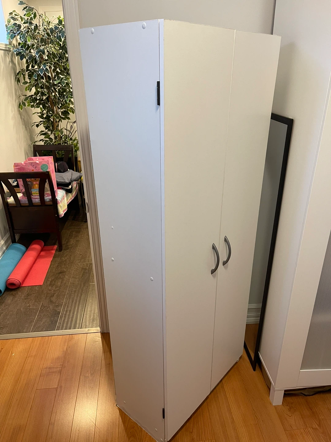 White Two-Door Storage Cabinet - photo 2