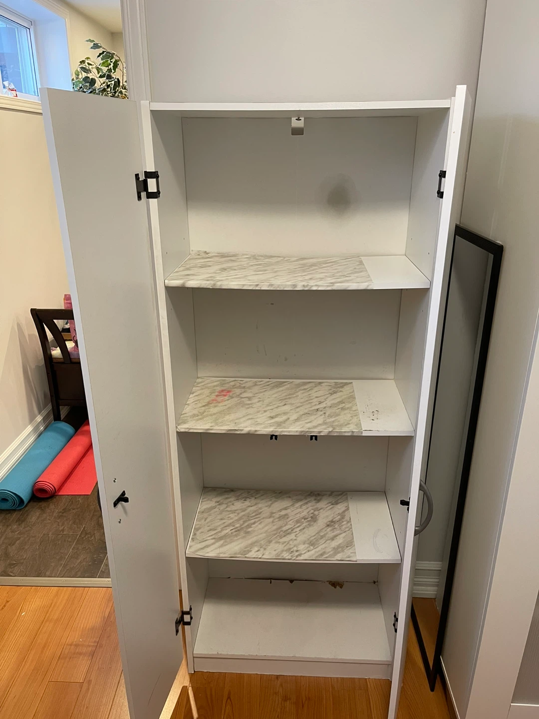 White Two-Door Storage Cabinet - photo 3
