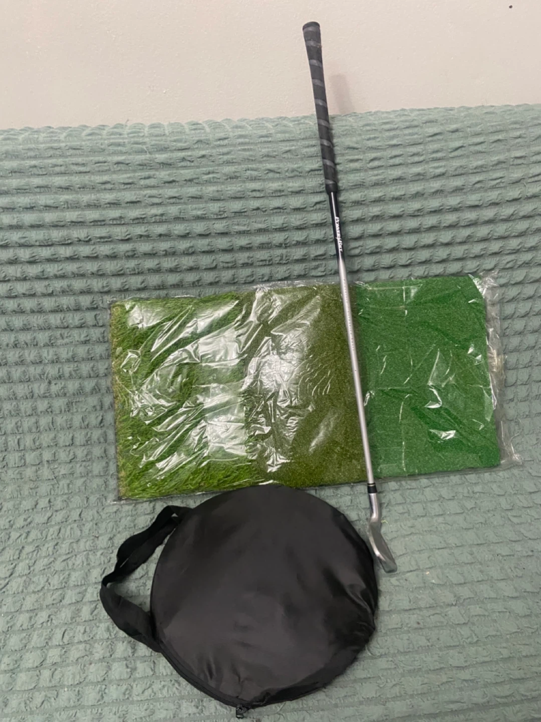 Golf Swing Practice Mat with Golf Club and Net - photo 3