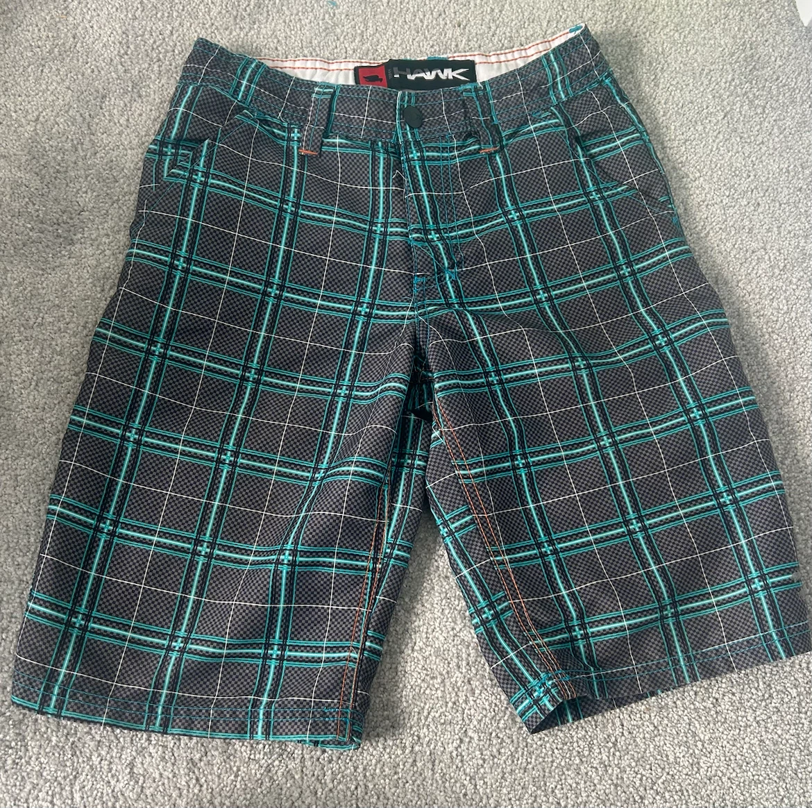 Hawk Boys Plaid Swim Shorts