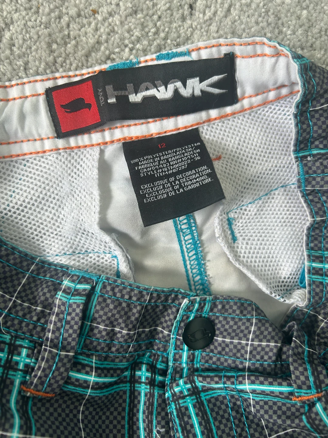 Hawk Boys Plaid Swim Shorts - photo 2
