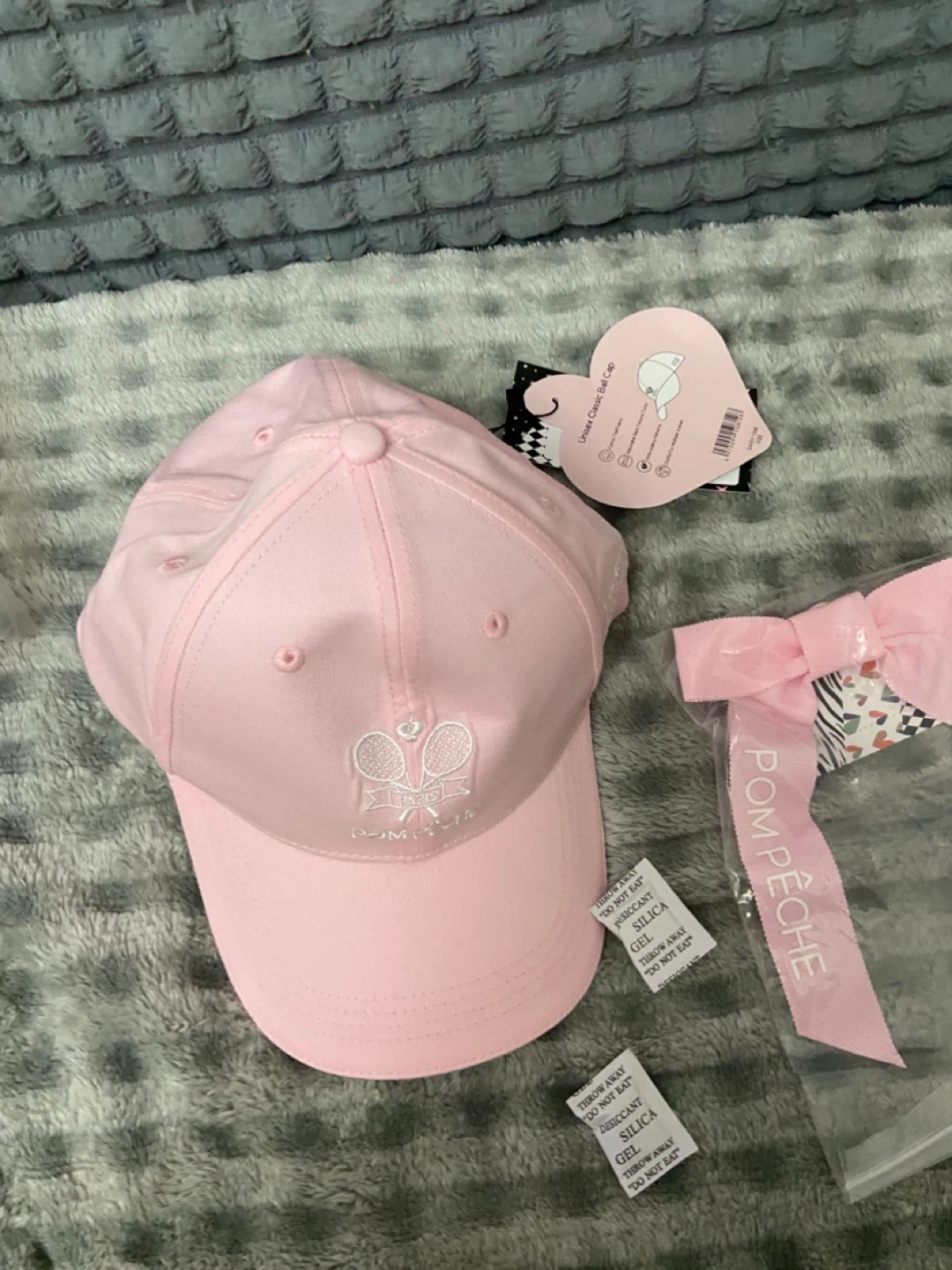 Pompée Pink Tennis Cap with Bow