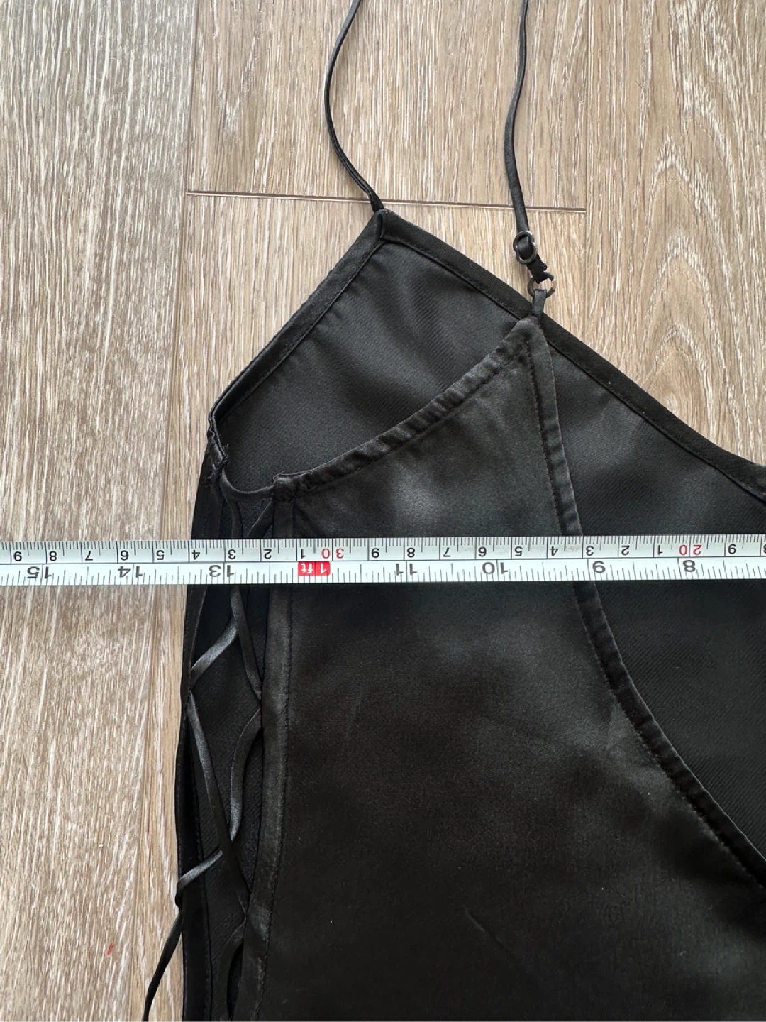 La Senza Black Lace-Up Slip Dress XS - photo 4