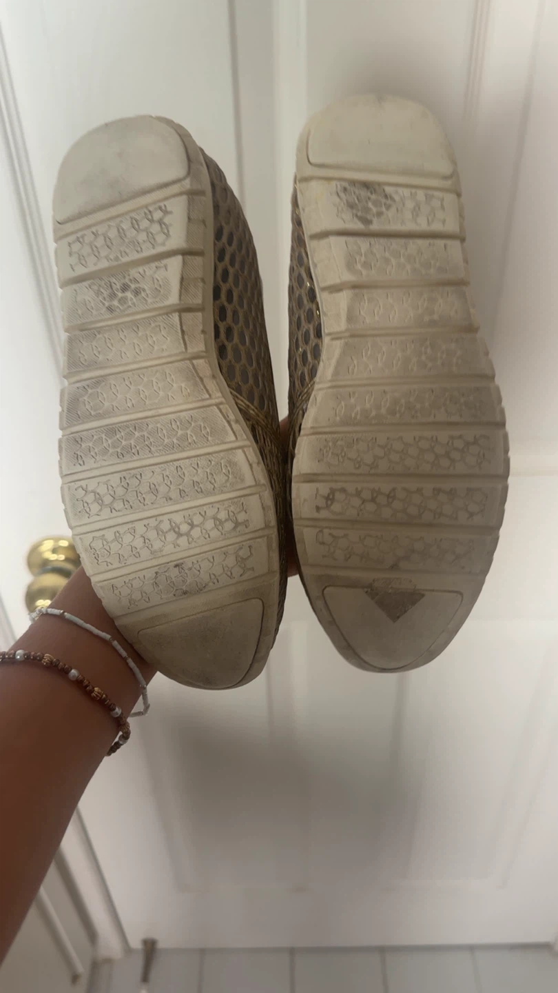 Women's Gold Mesh Slip-On Shoes - photo 3