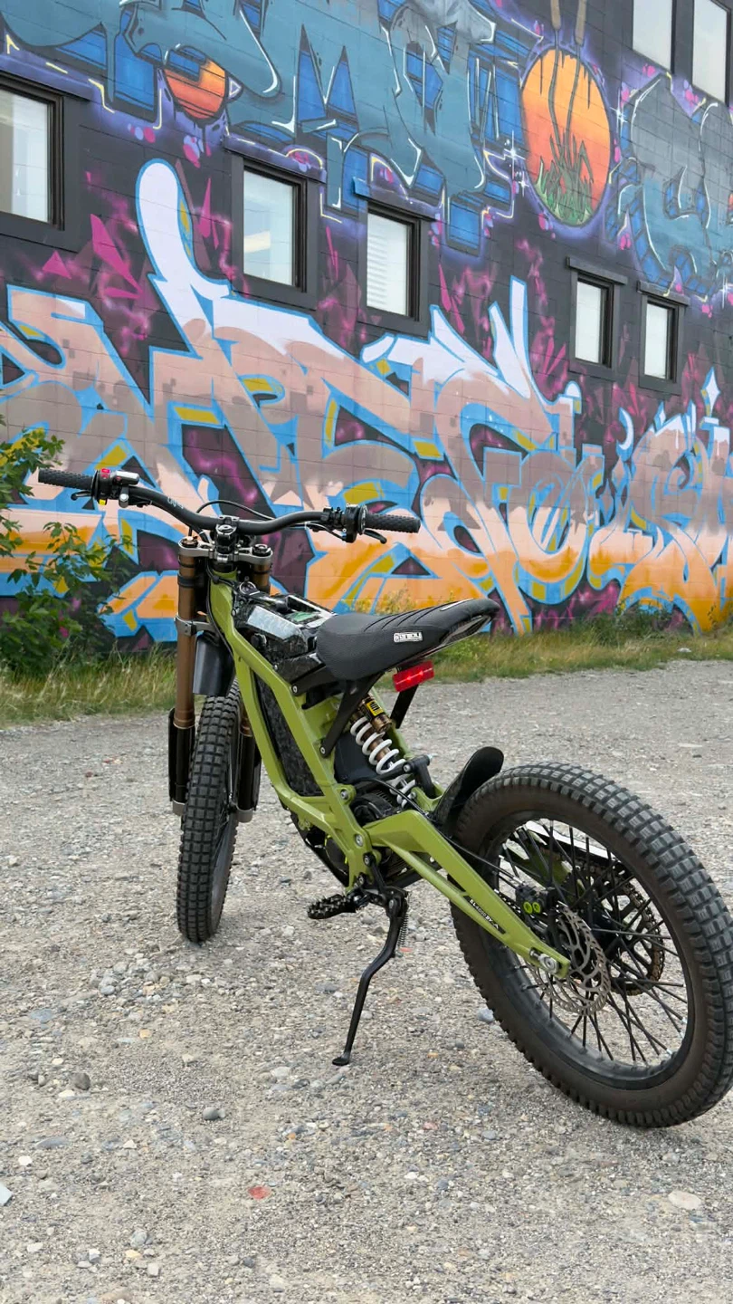 Green Surron Light Bee X Electric Dirt Bike