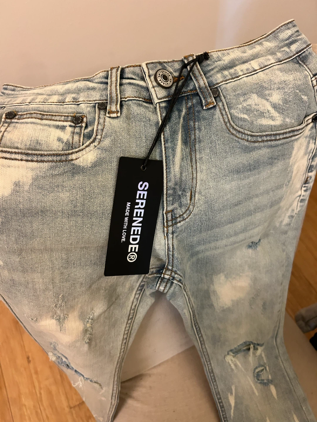 SERENEDE® Stack Jeans - Light Wash Size 28