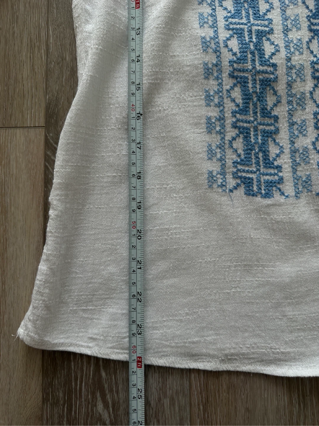 White BUSID Embroidered Blouse S/M - photo 5