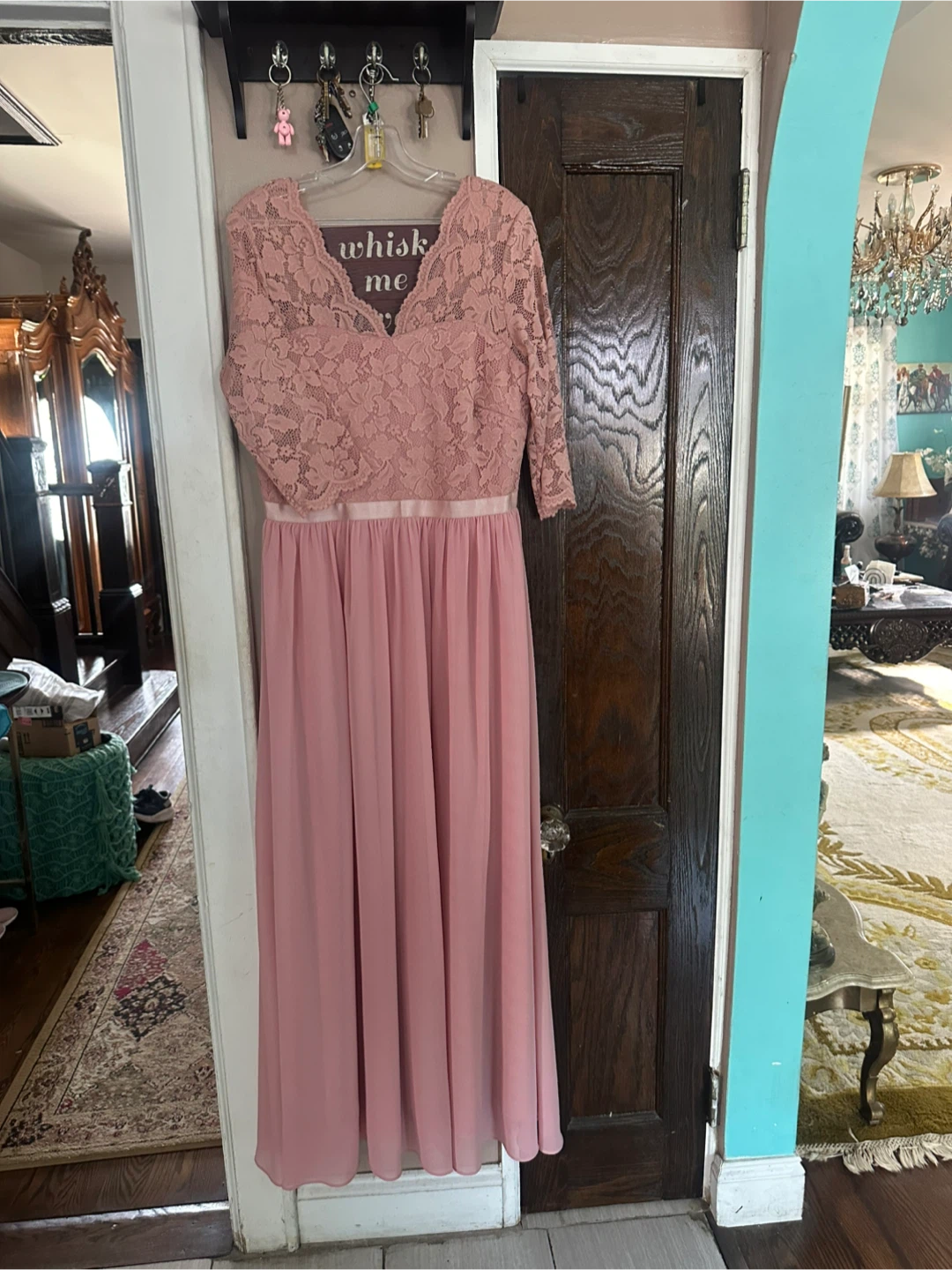 Daisyaner Pink Lace Maxi Dress XL - photo 2