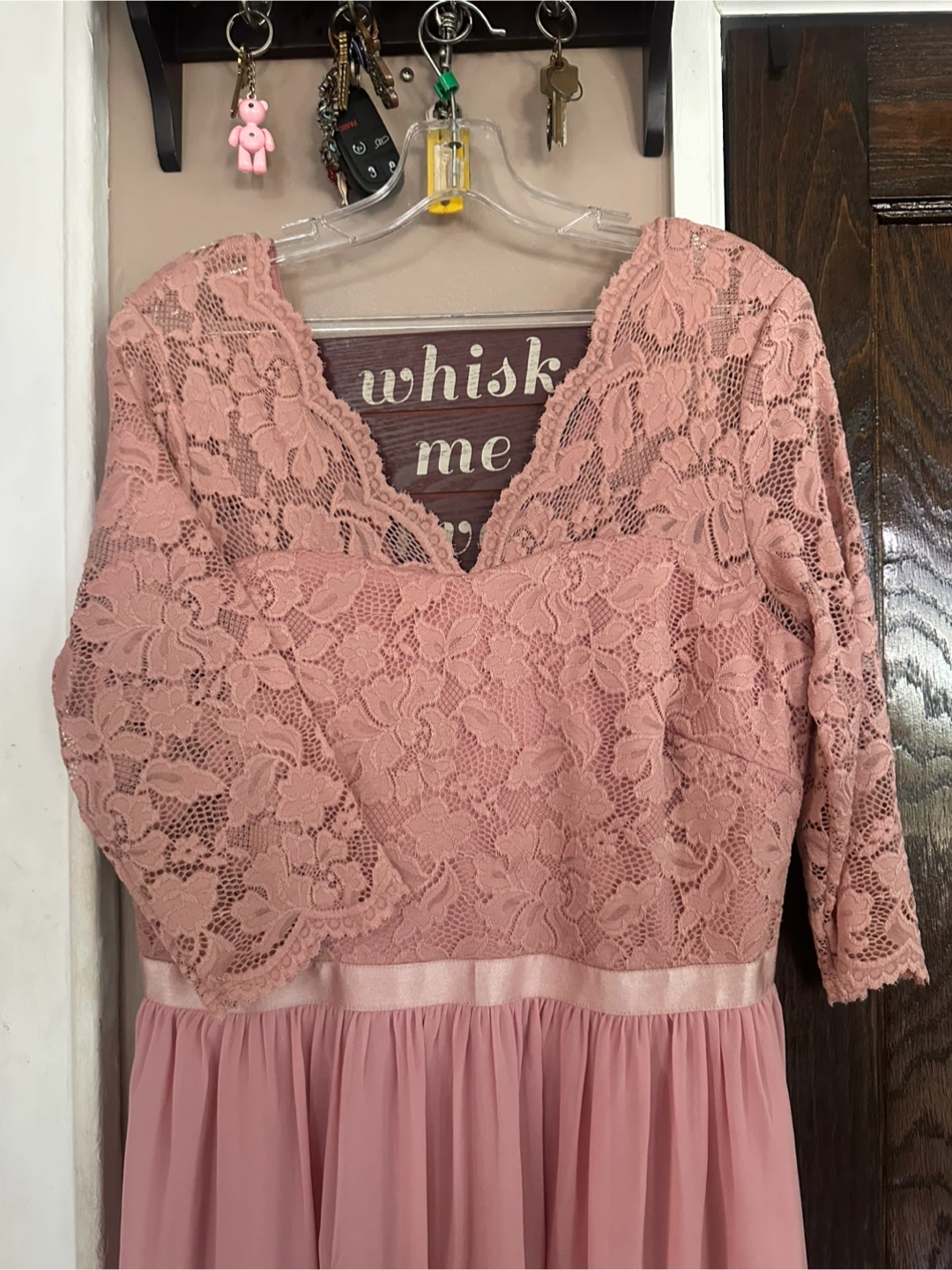 Daisyaner Pink Lace Maxi Dress XL - photo 3