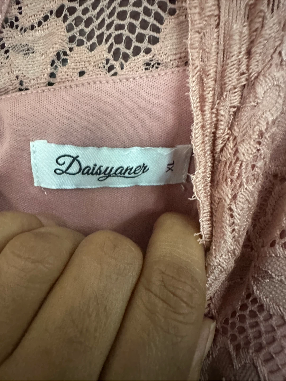 Daisyaner Pink Lace Maxi Dress XL - photo 5