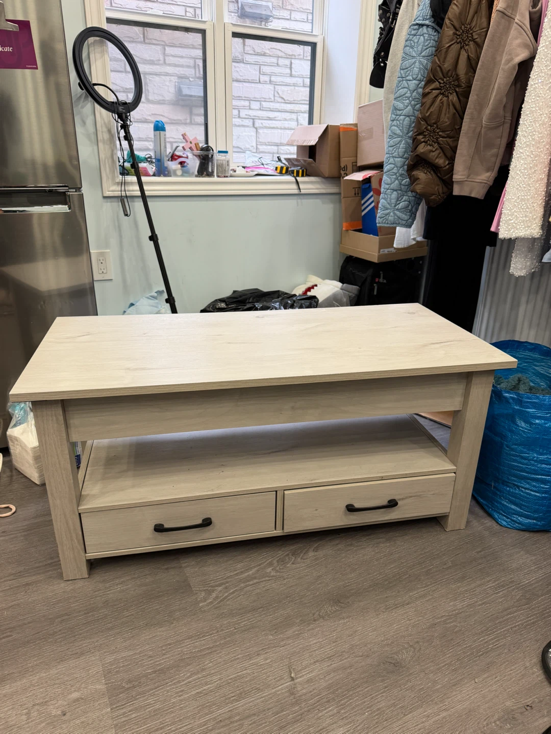 Lift Top Coffee Table with Storage Drawers
