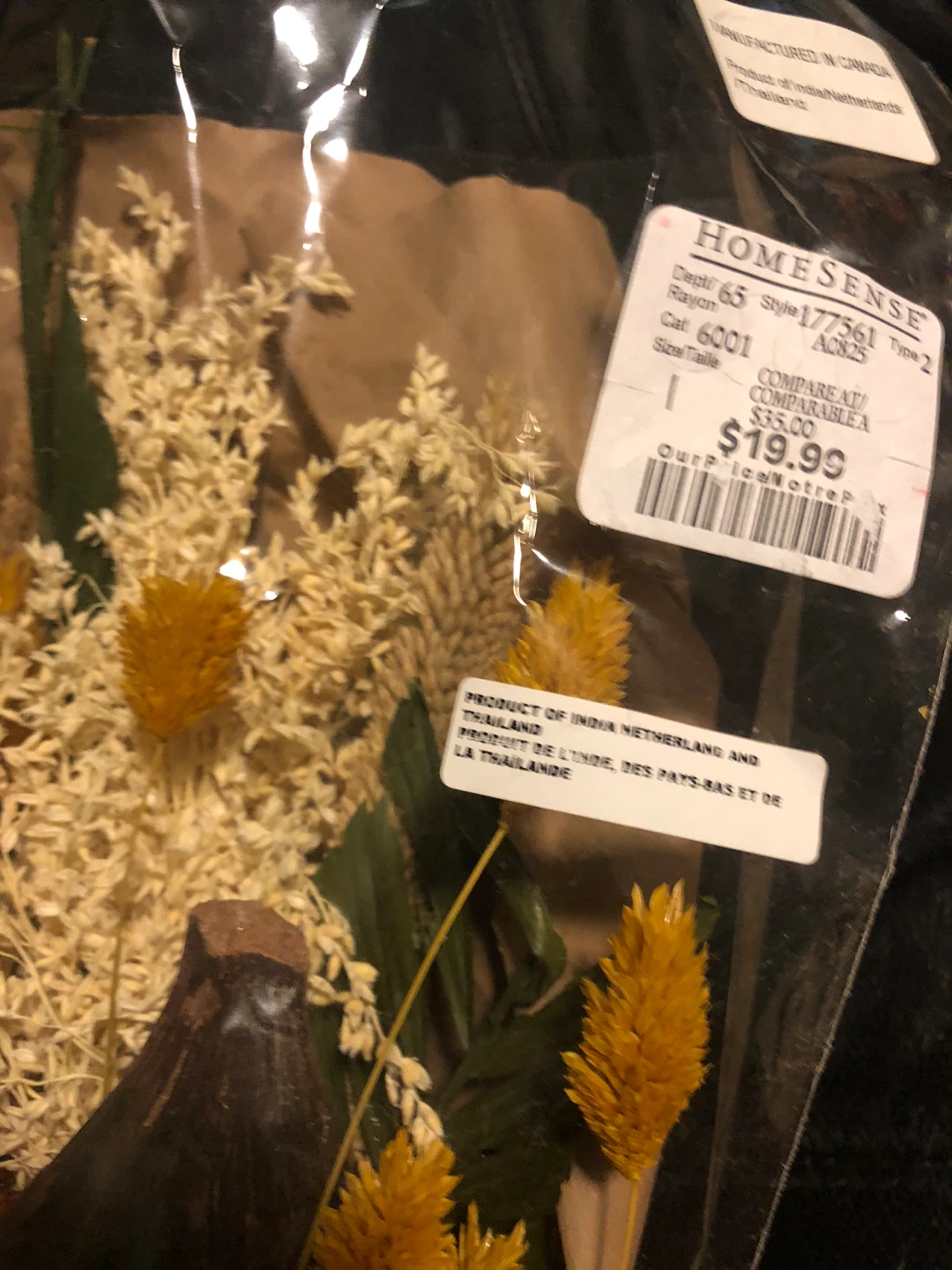 NEW Homesense Fall Dried Flower Arrangement - photo 3