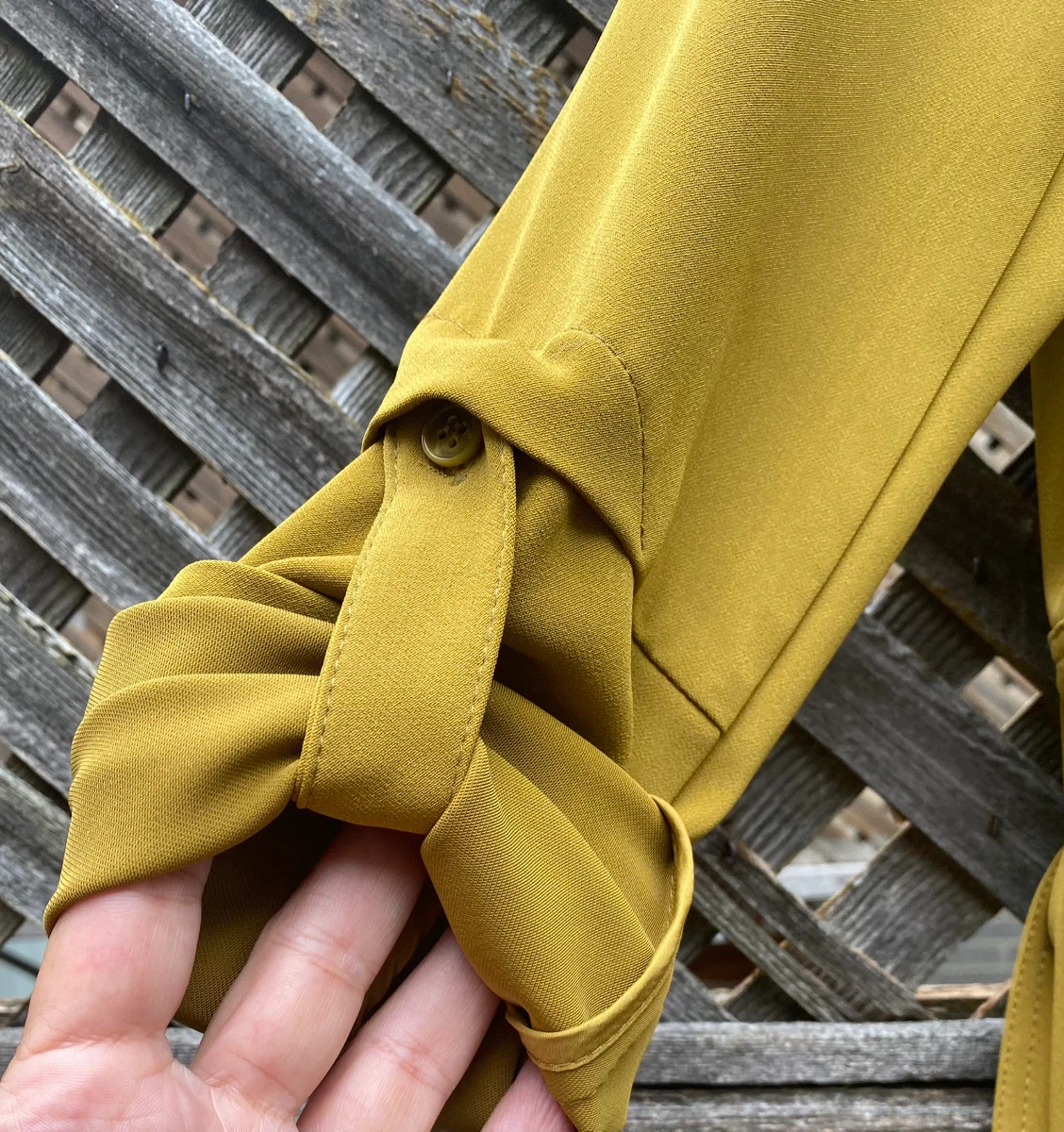 Mustard Yellow Belted Trench Coat, Size Small - photo 5