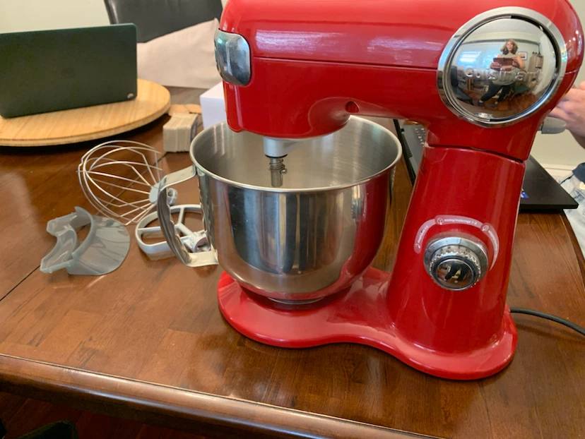 Cuisinart mixer with all attachments.