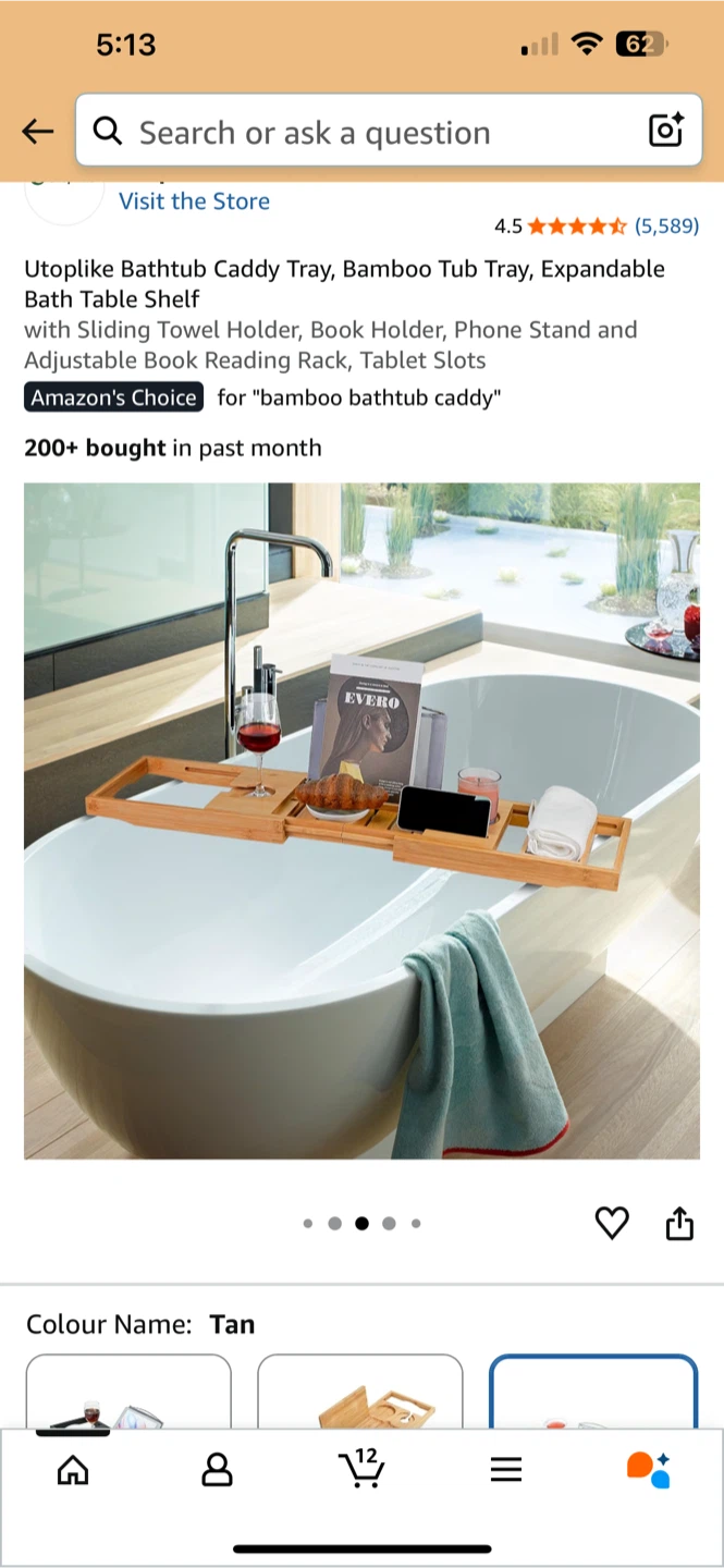 Expandable Bathtub Caddy Tray