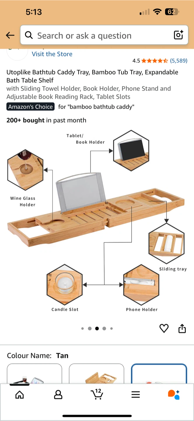 Expandable Bathtub Caddy Tray - photo 2