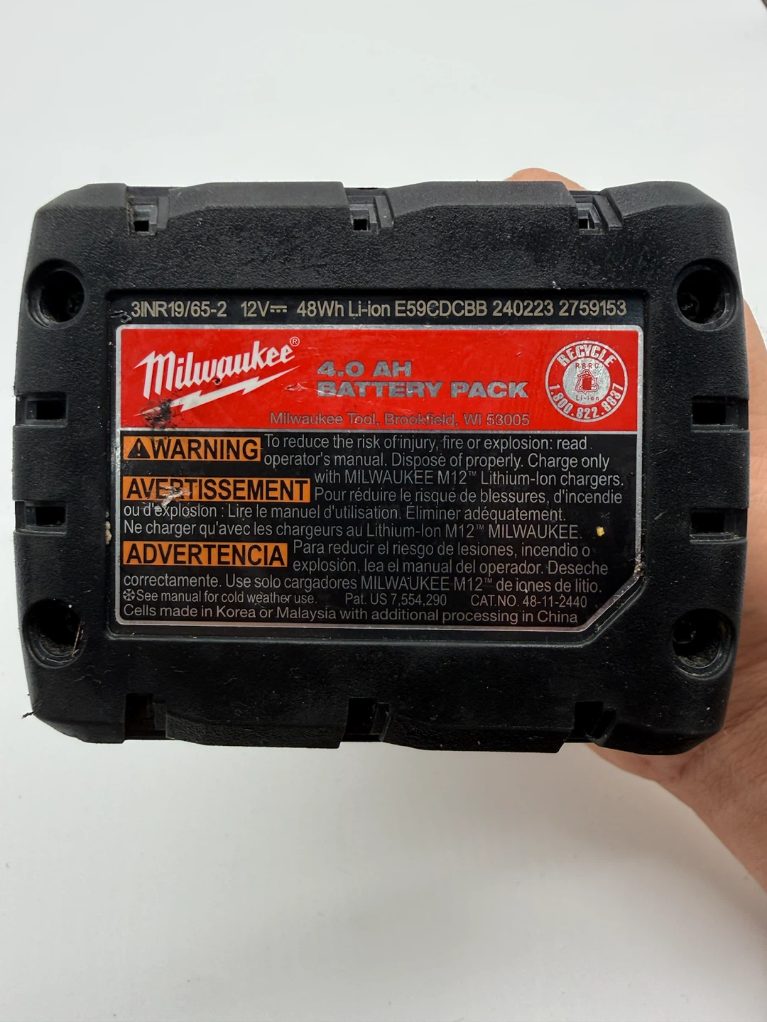 Milwaukee M12 Extended Capacity (XC) 4.0 Ah REDLITHIUM Battery - photo 3