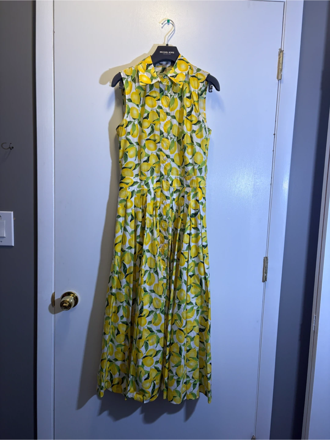 Michael Kors Collection Lemon Print Dress Size 2