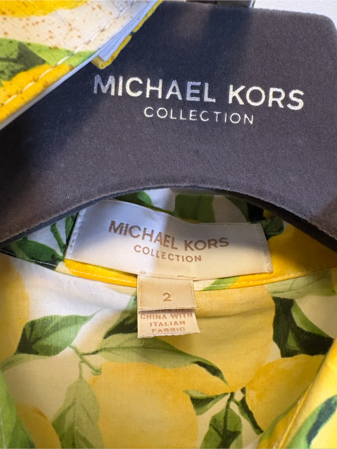 Michael Kors Collection Lemon Print Dress Size 2 - photo 4