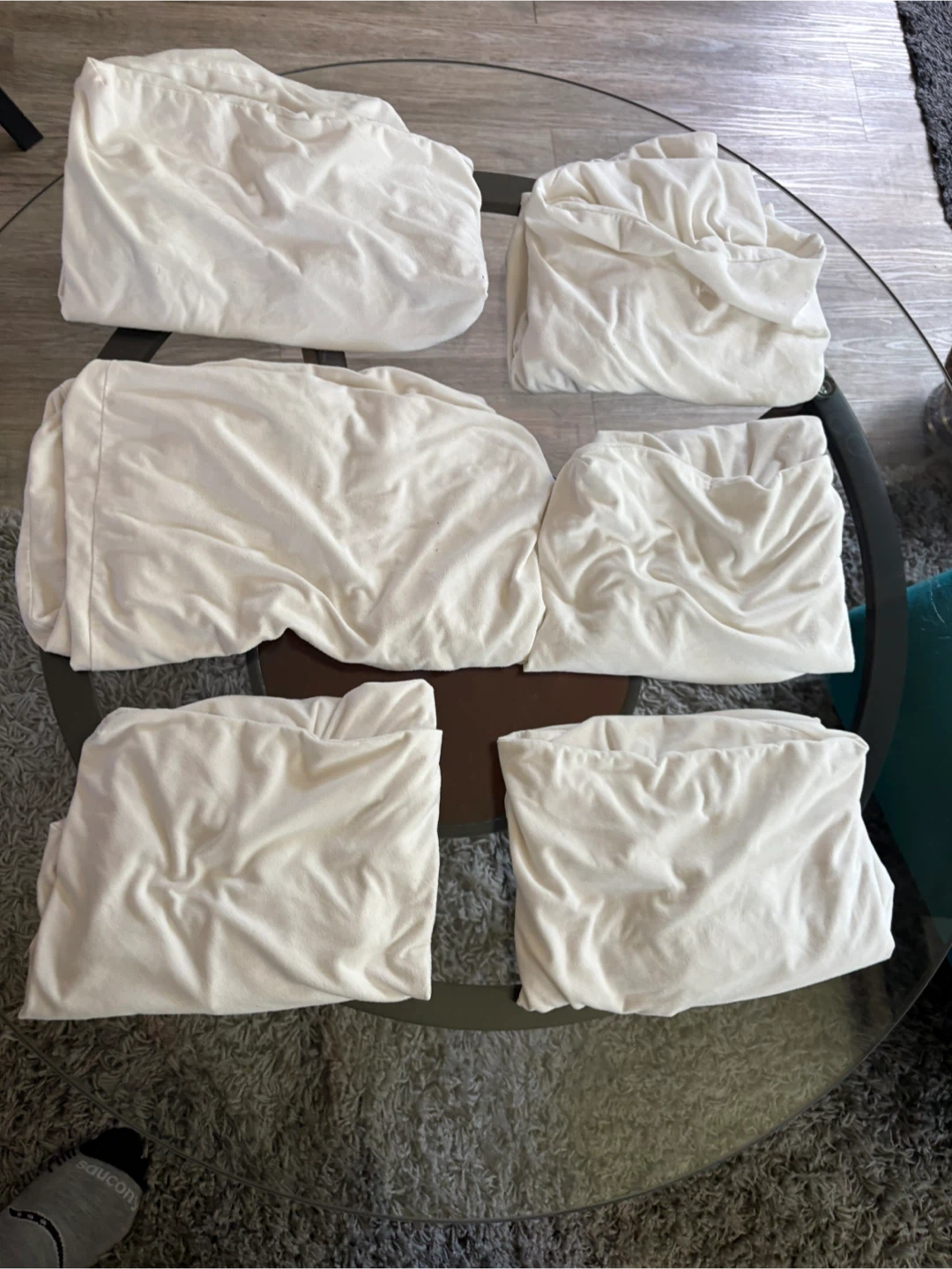 Chair Covers (Set of 6) faux suede white - photo 3