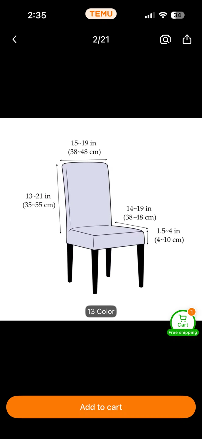 Chair Covers (Set of 6) faux suede white - photo 4