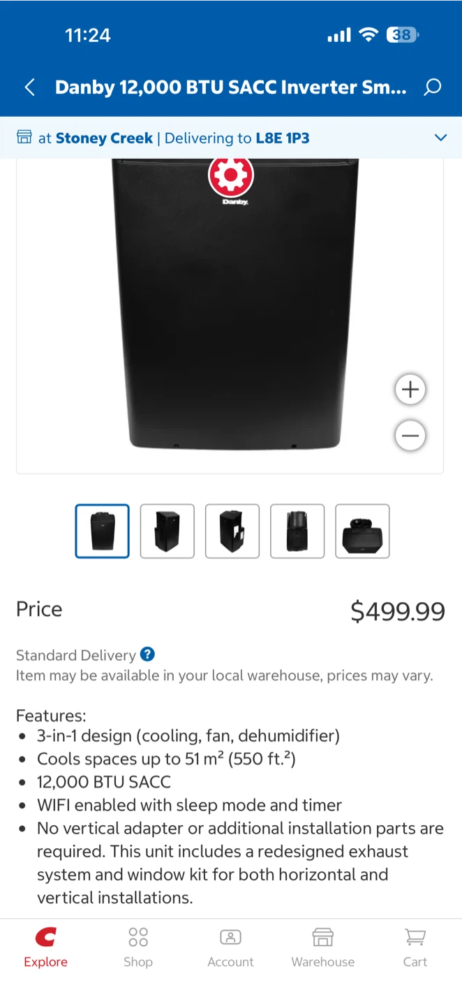Danby 12,000 BTU Inverter Smart Portable Air Conditioner - photo 2