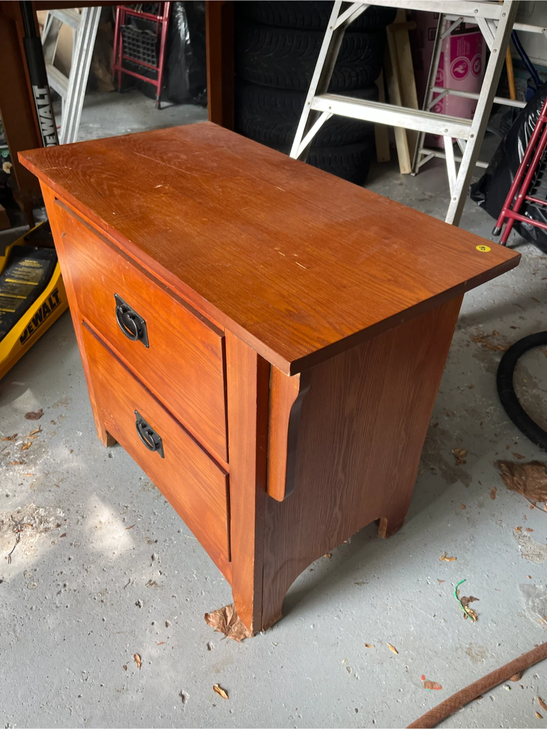 Wooden 2-Drawer Nightstand