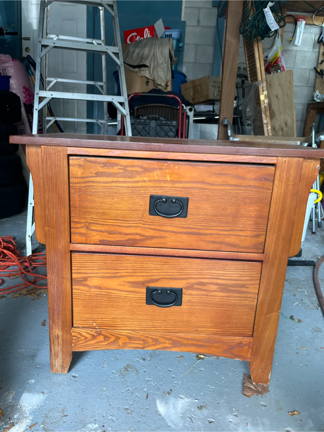 Wooden 2-Drawer Nightstand - photo 3
