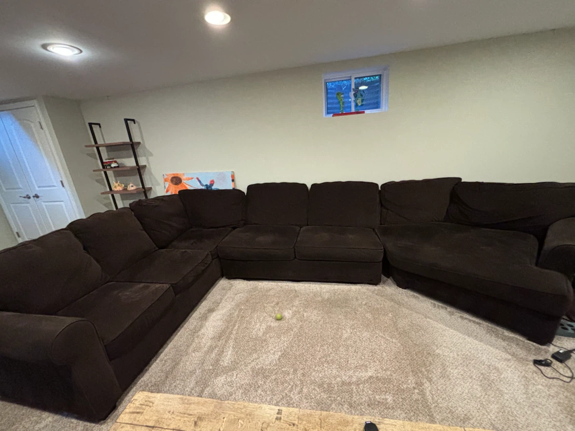 Large Sectional Sofa - Dark Brown