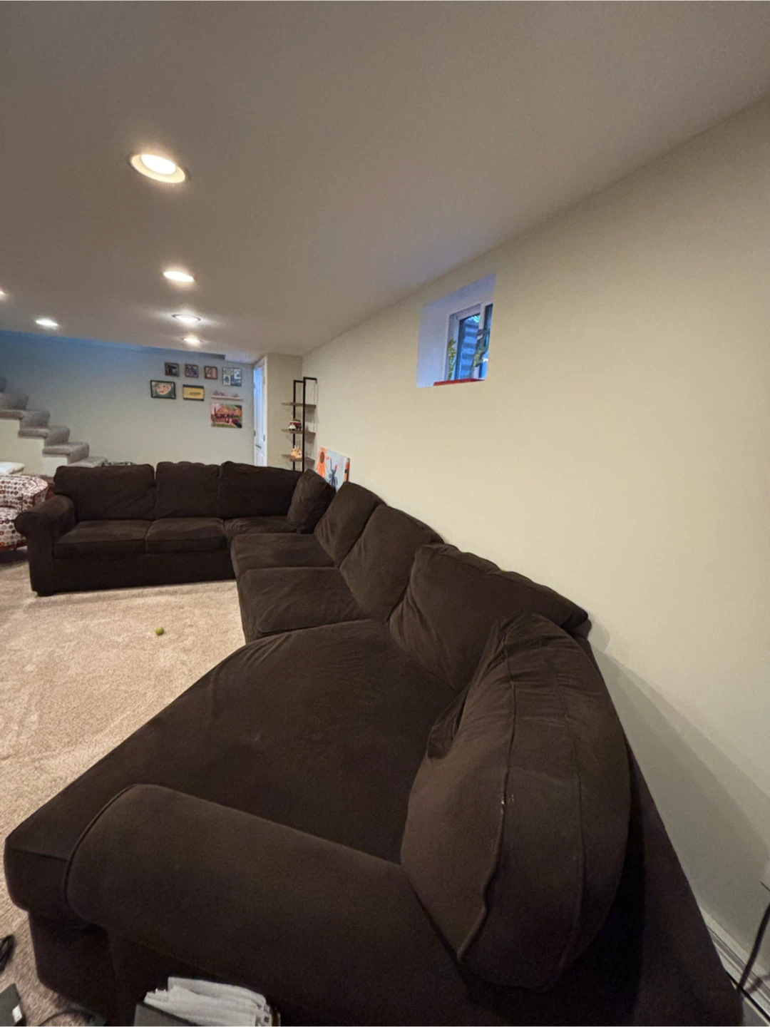 Large Sectional Sofa - Dark Brown - photo 2