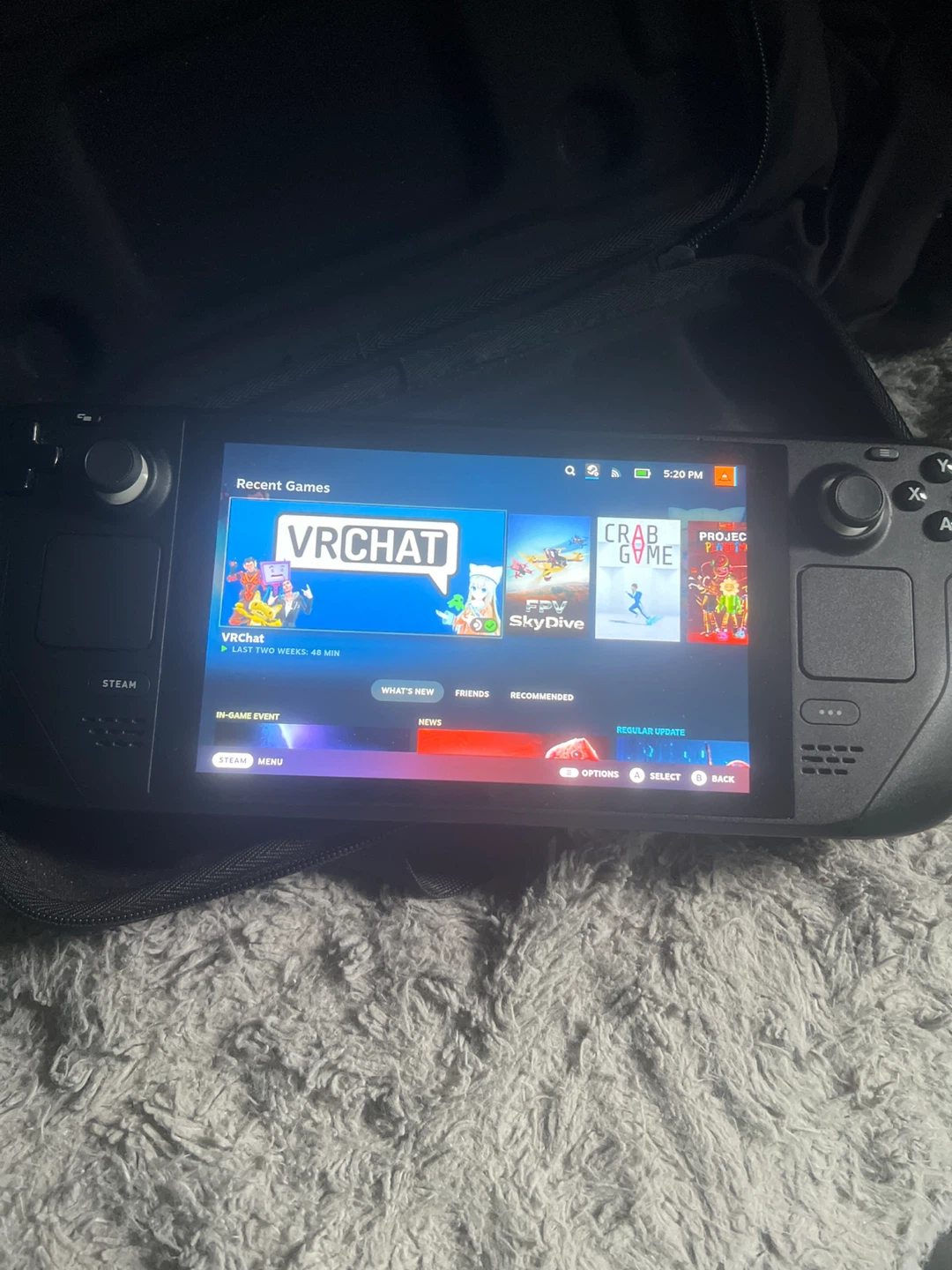 Valve Steam Deck Handheld Gaming Console with Case - photo 3