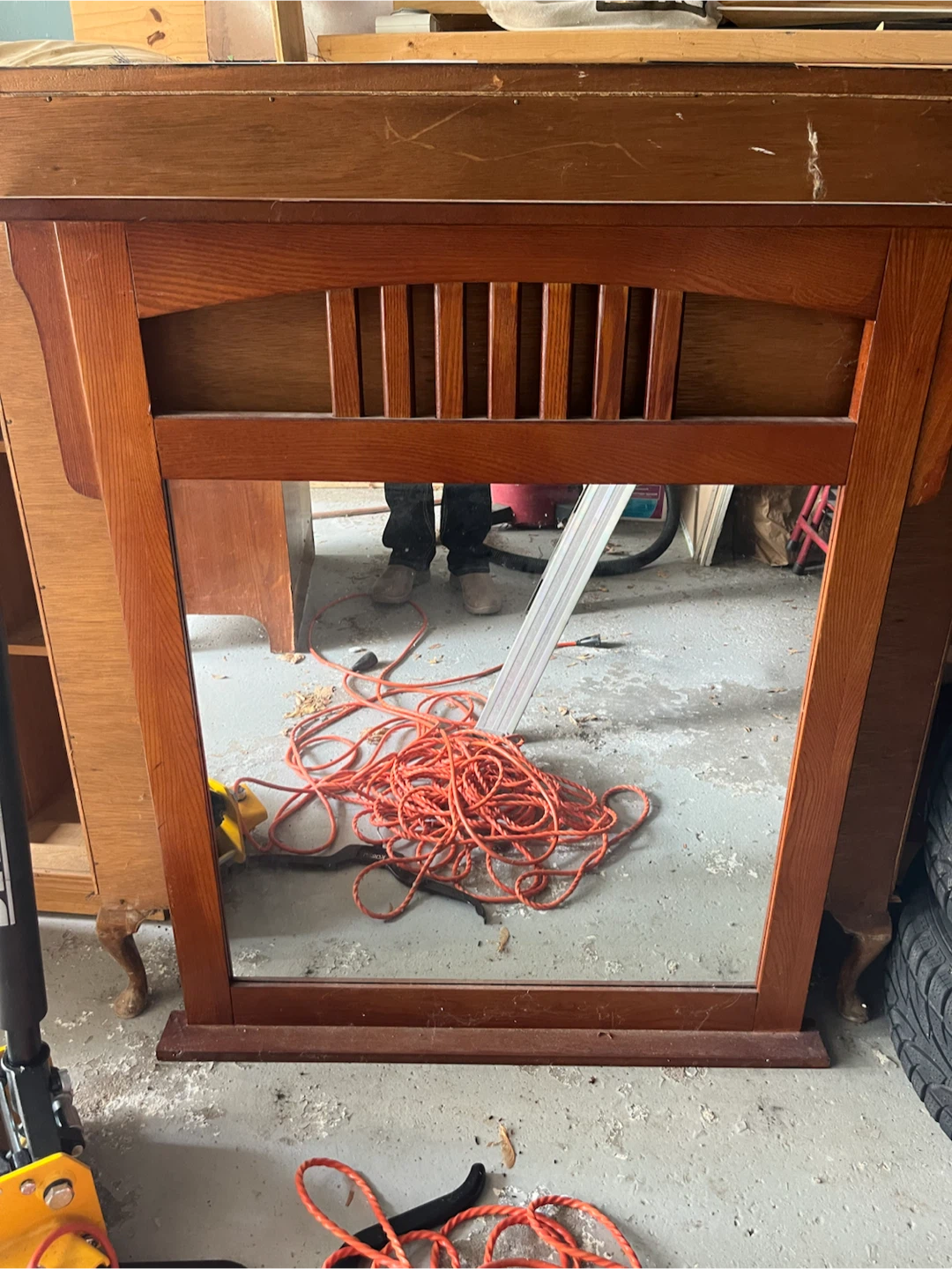 Wooden Framed Mirror - photo 2