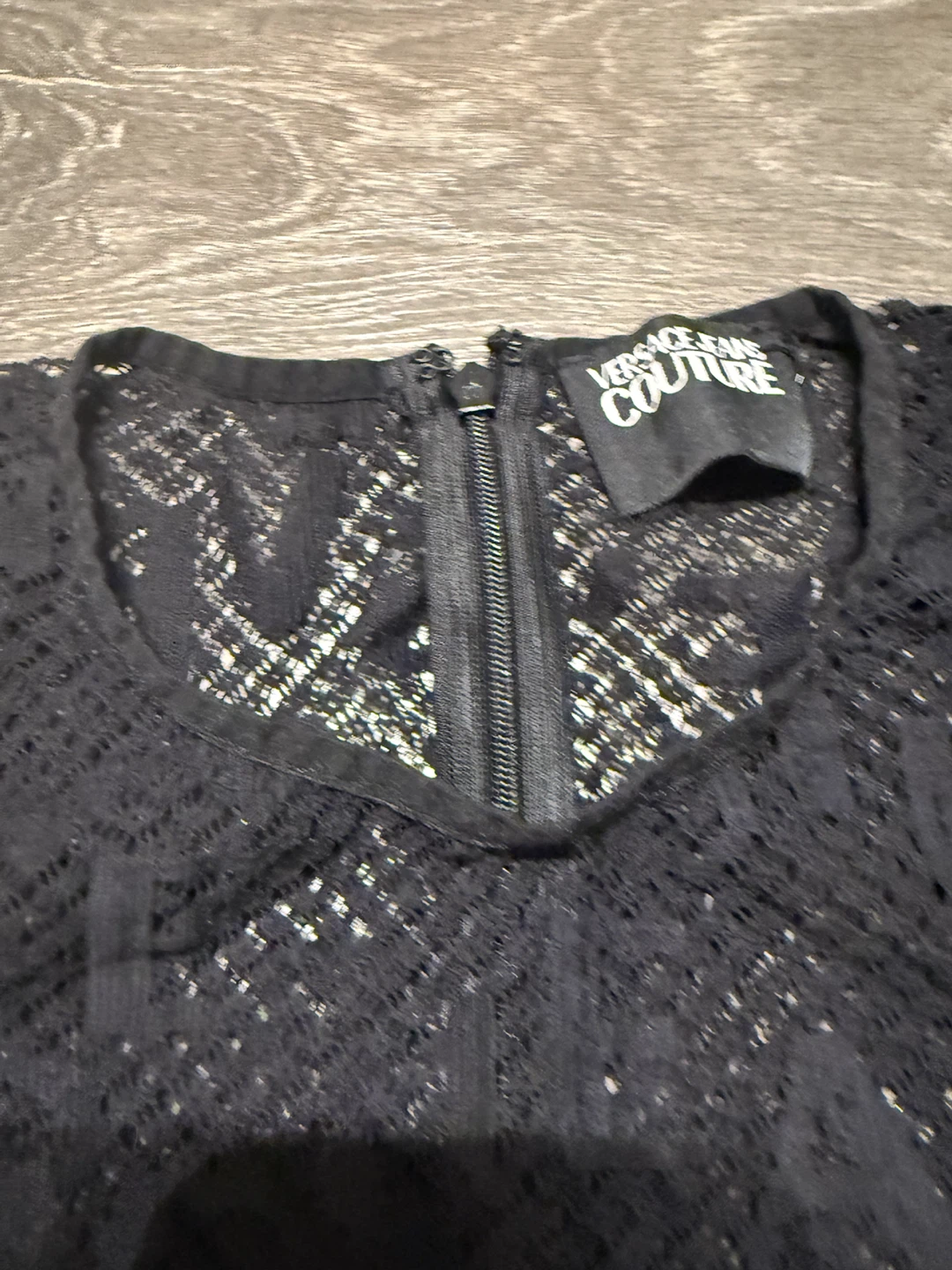 Versace Jeans Couture Black Lace Bodysuit Size 6 - photo 2
