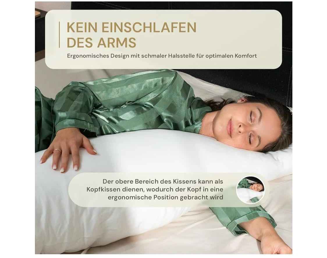 White ergonomic side sleeper pillow - photo 3